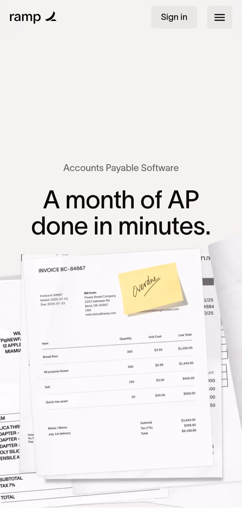 Ramp Accounts Payable mobile screenshot