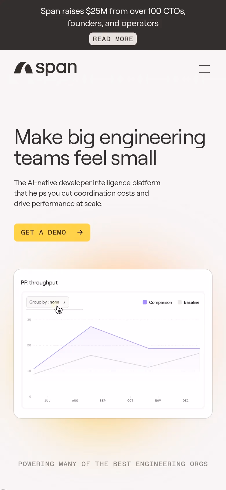 Span mobile screenshot