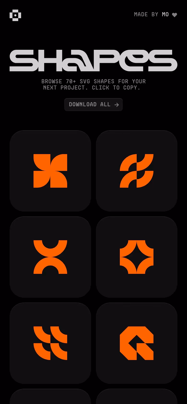 Shapes mobile screenshot