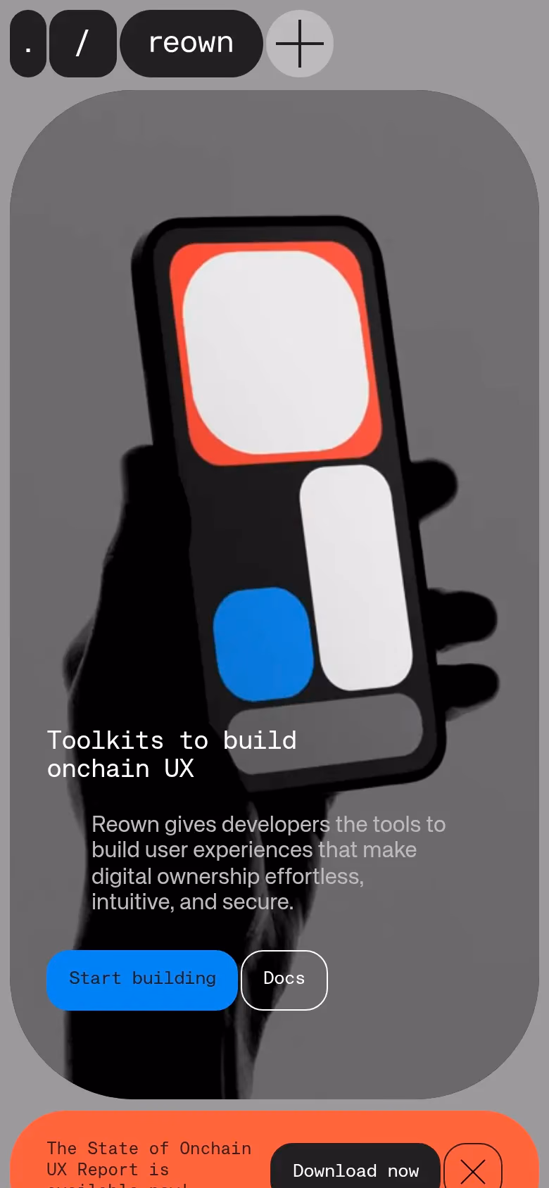 Reown mobile screenshot