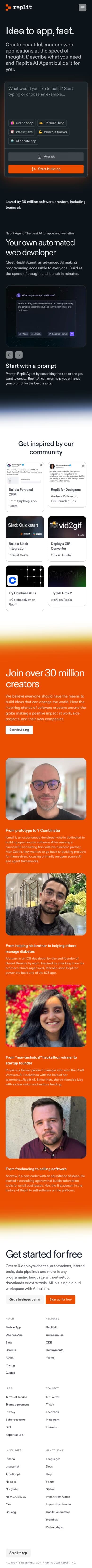 Replit mobile screenshot