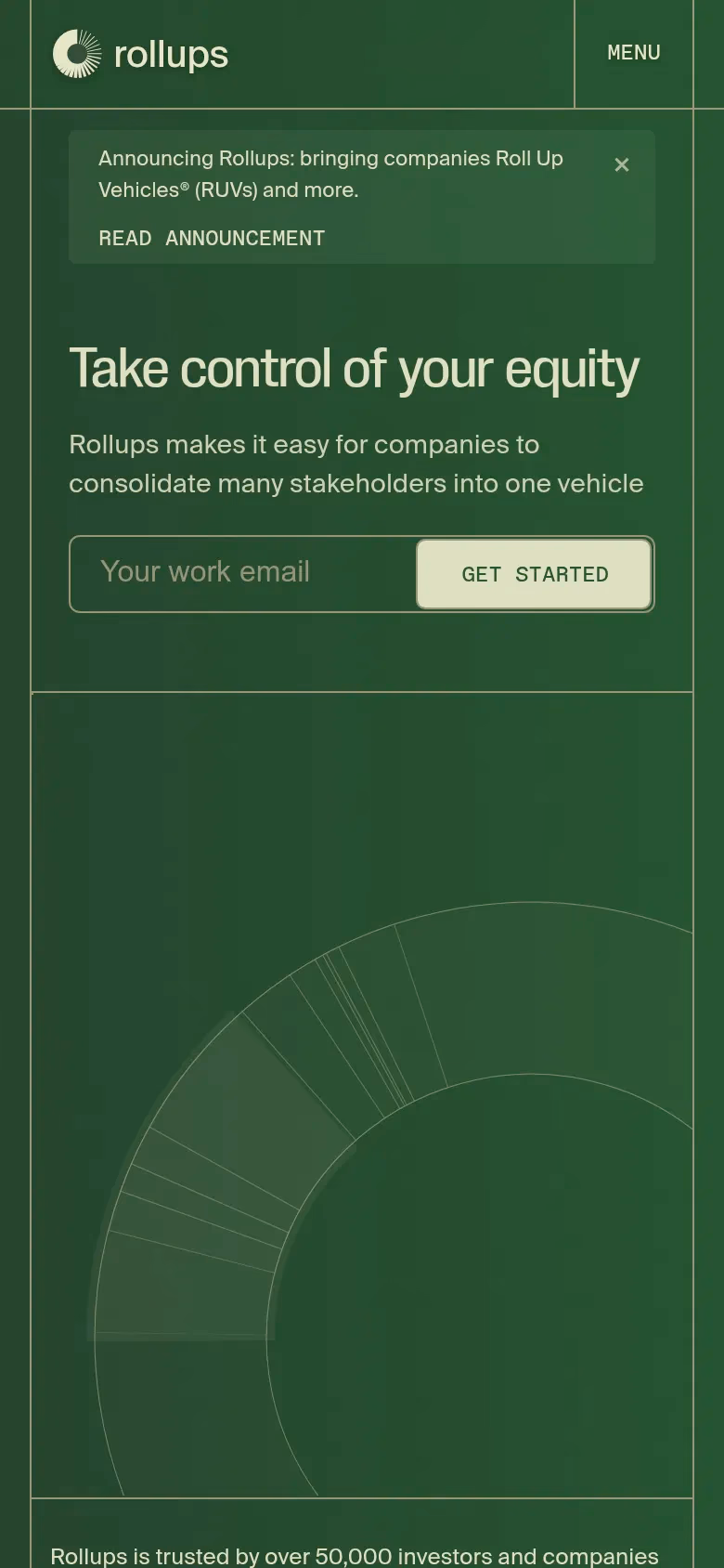 Rollups mobile screenshot