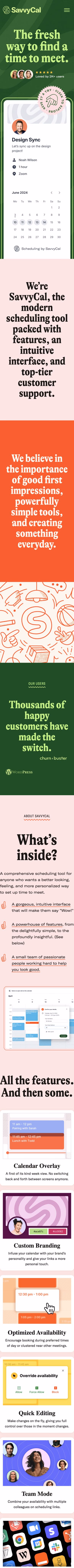 Savvy cal mobile screenshot