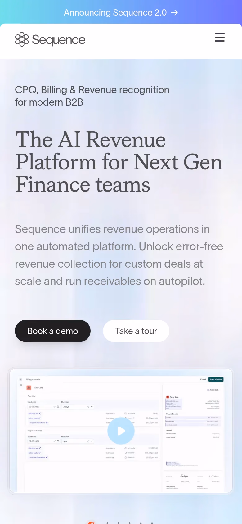 Sequence mobile screenshot