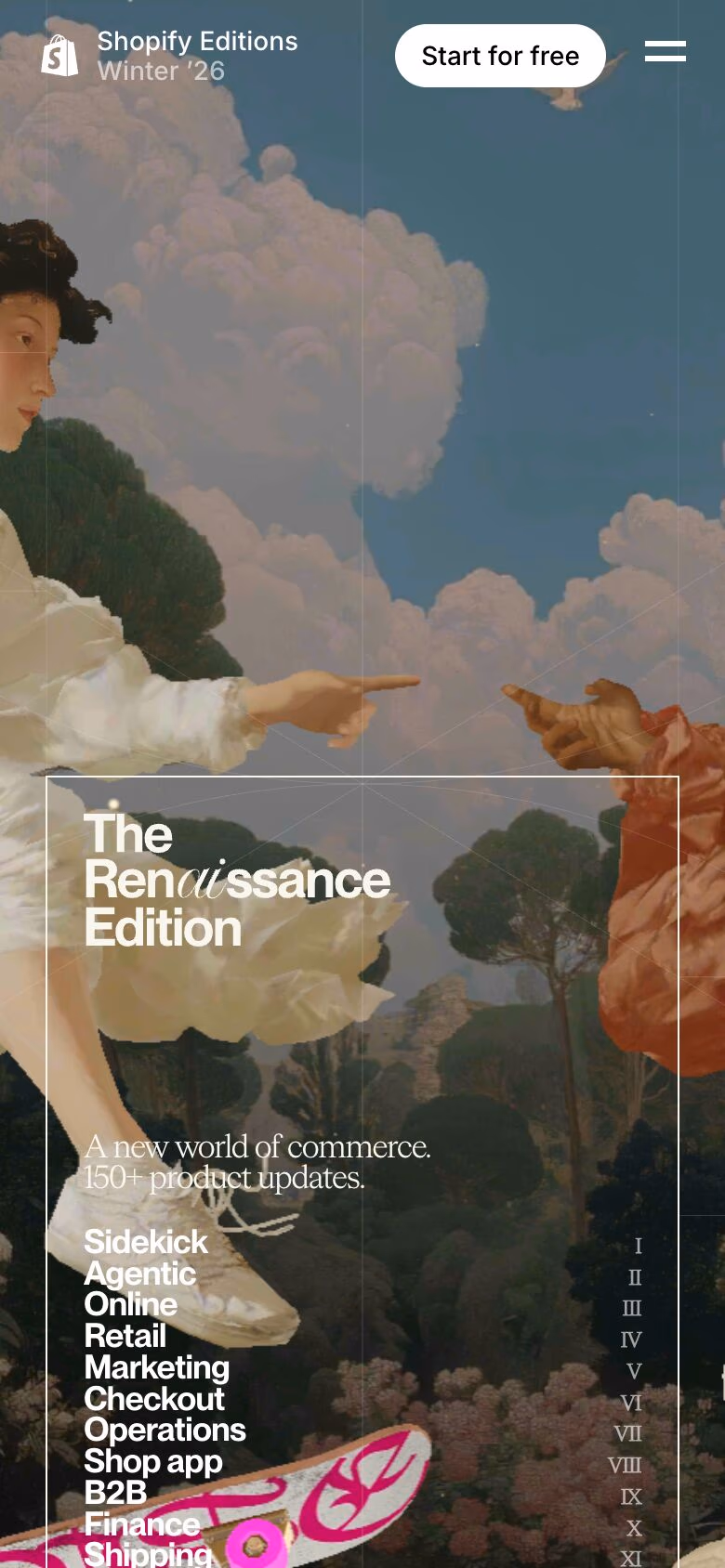 Shopify Editions mobile screenshot