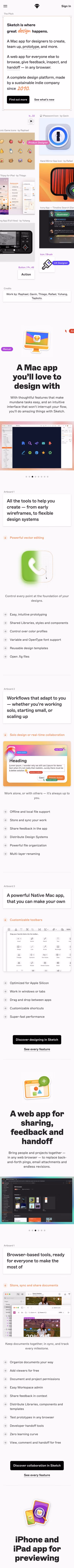 Sketch mobile screenshot