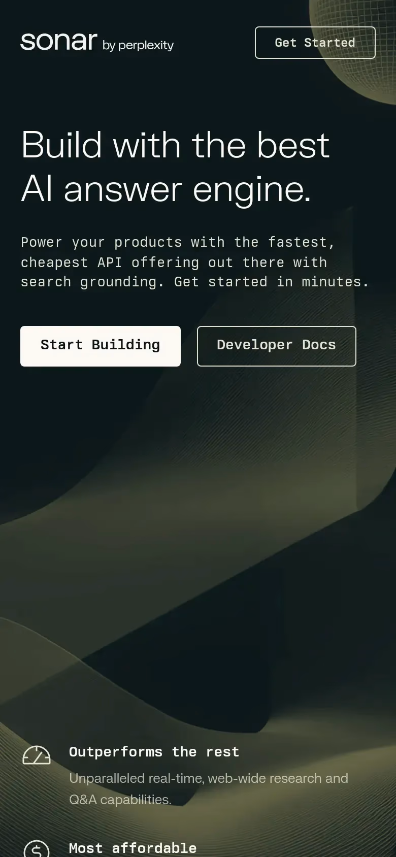 Sonar by Perplexity mobile screenshot