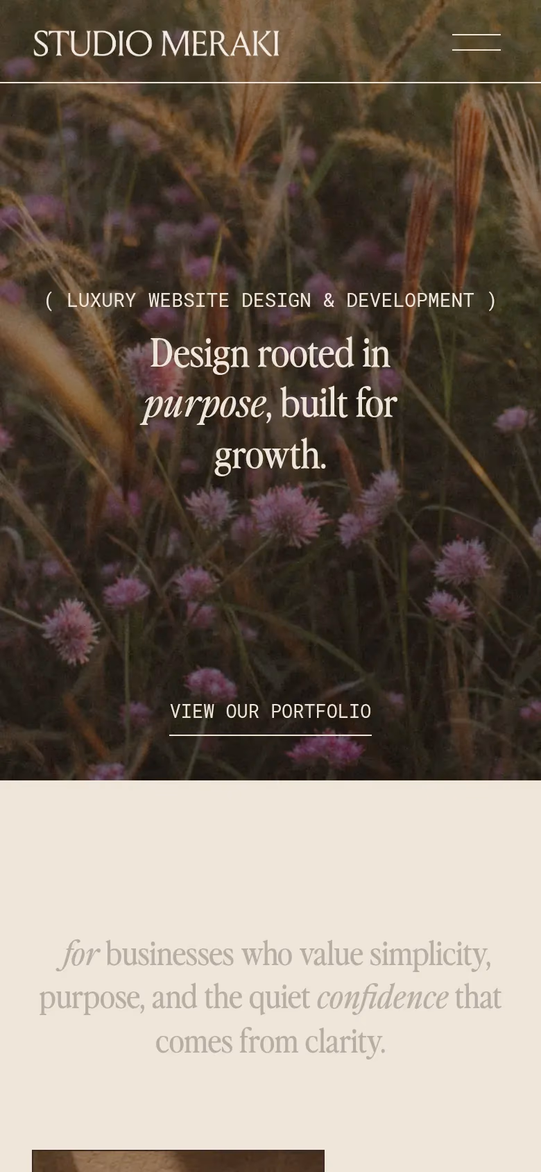 Studio Meraki mobile screenshot