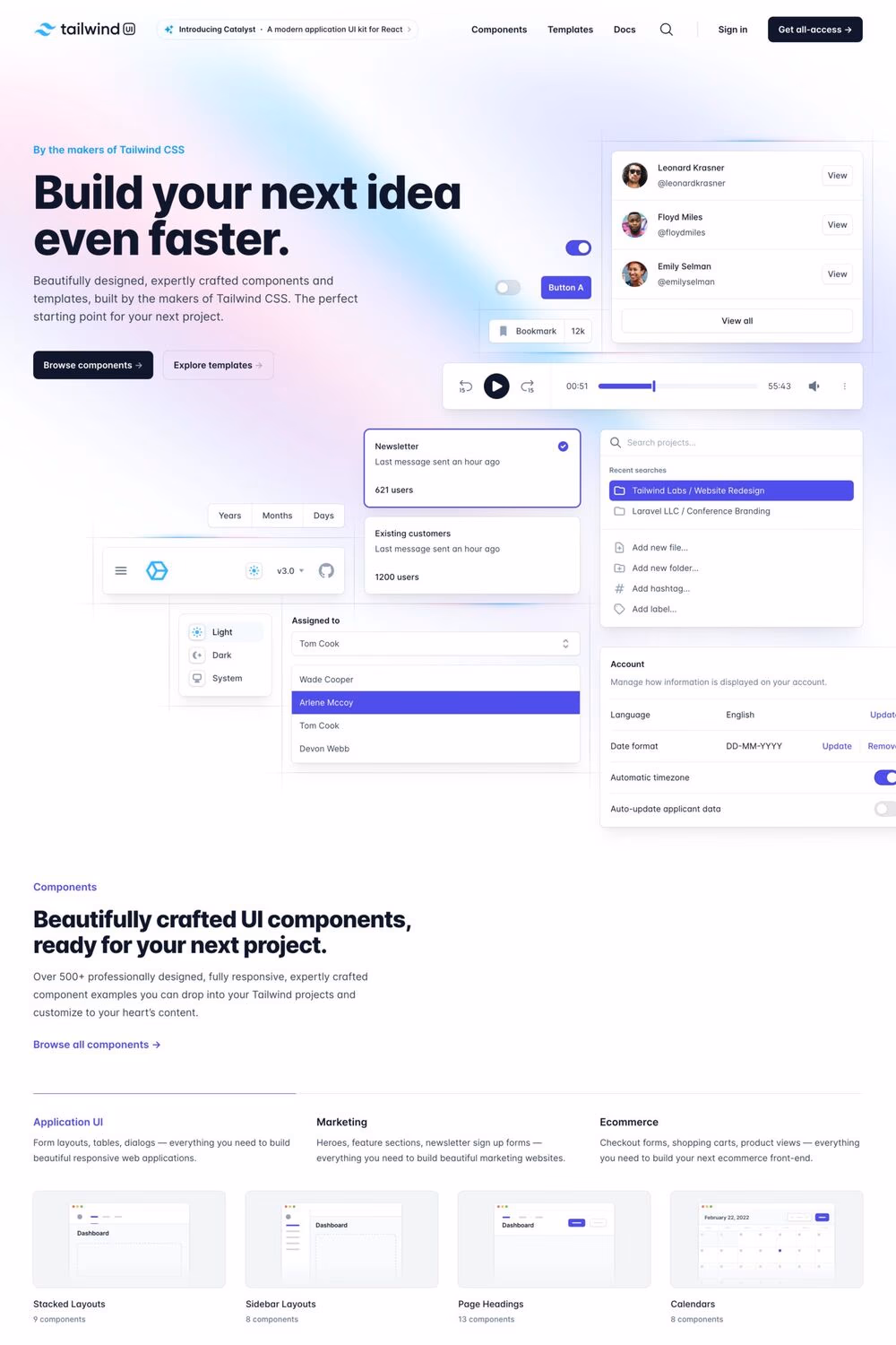 Tailwind UI desktop screenshot