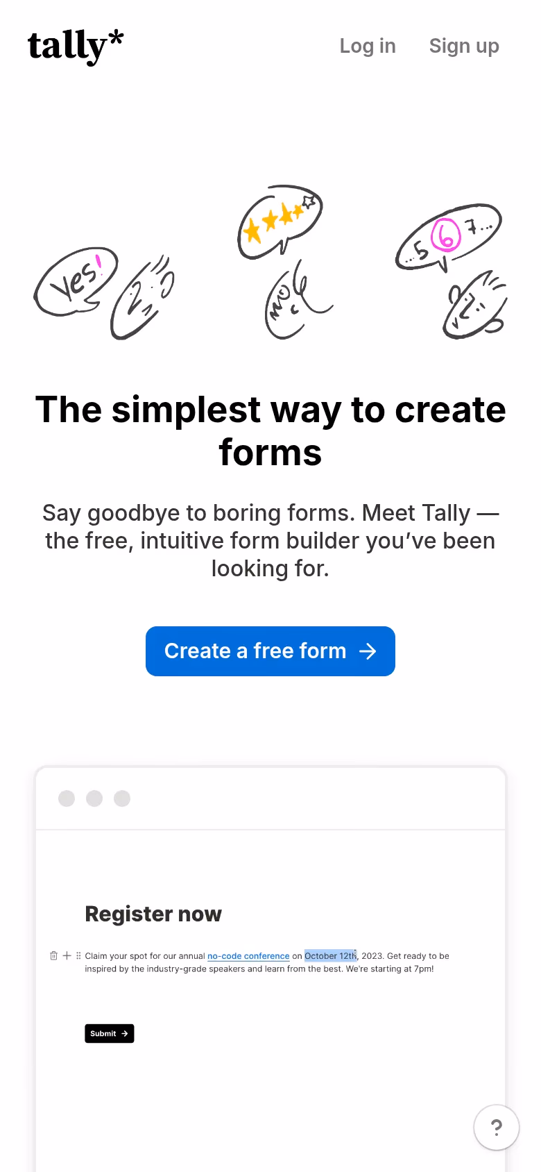 Tally mobile screenshot