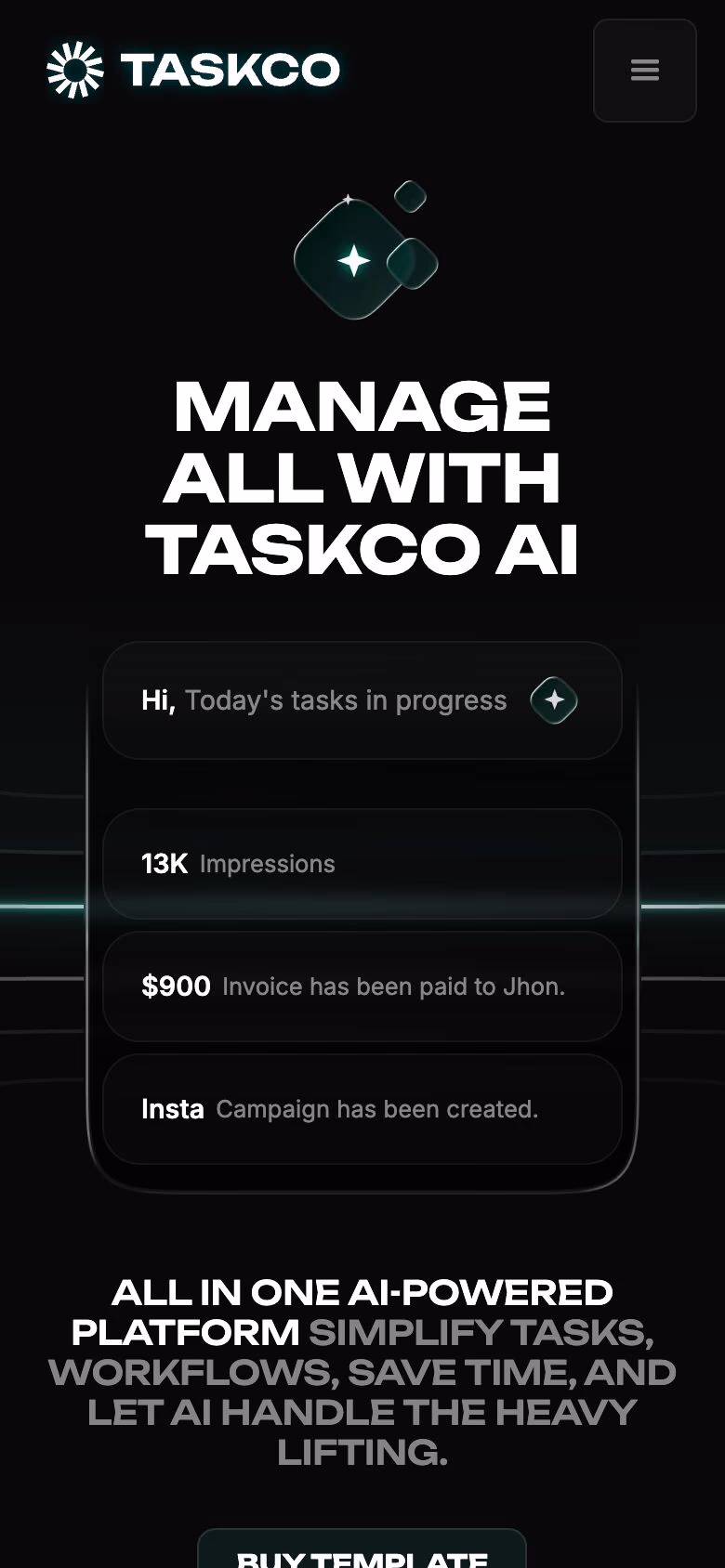 Taskco mobile screenshot