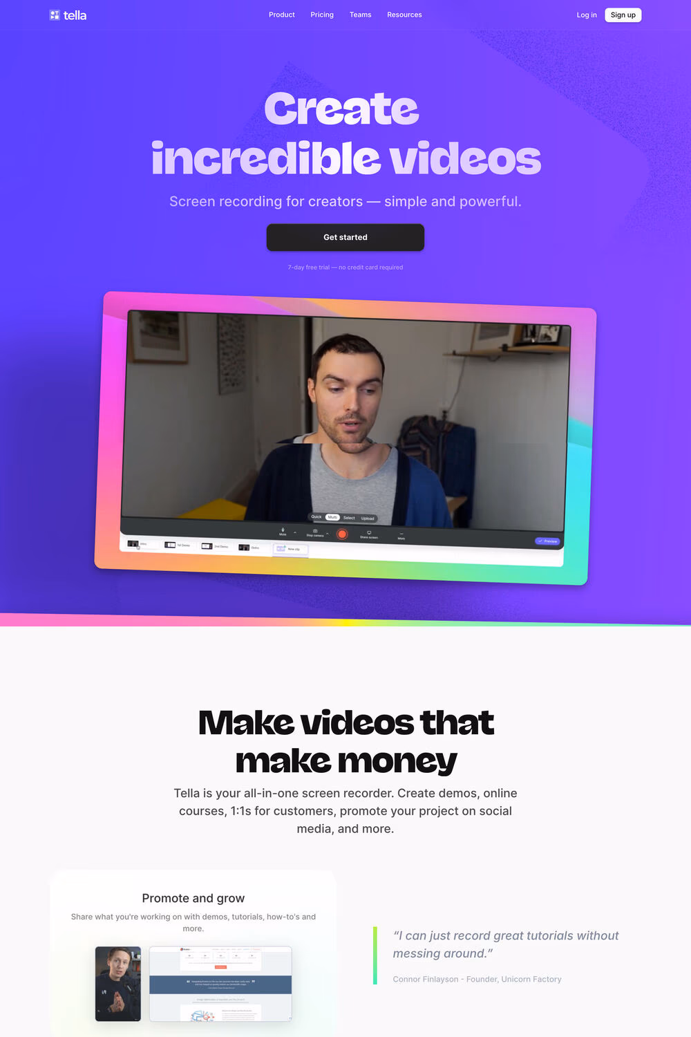 Tella desktop screenshot