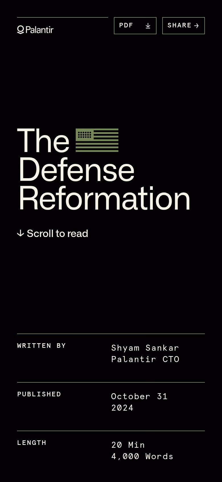 The Defense Reformation mobile screenshot