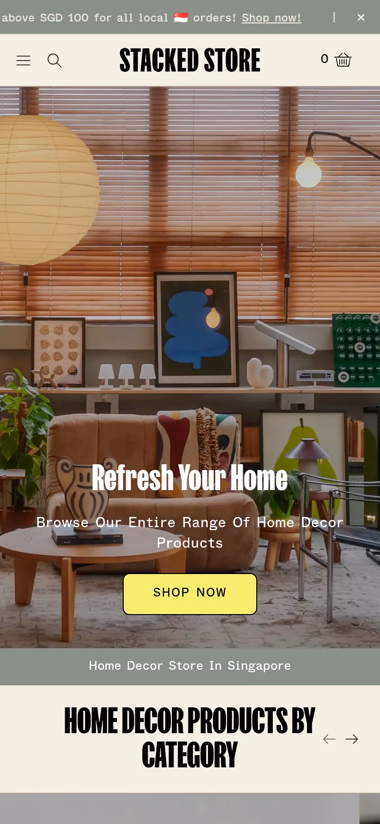 The Stacked Store mobile screenshot