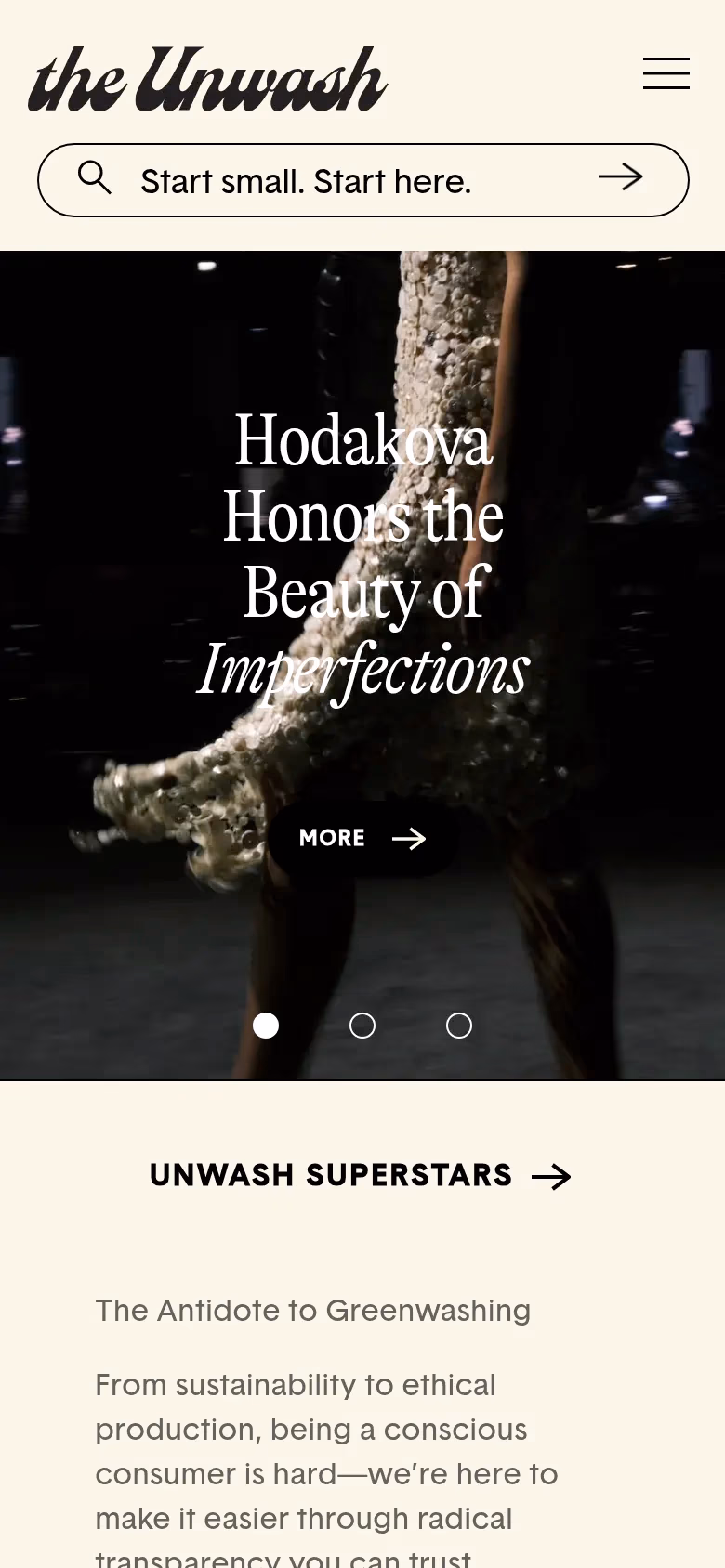 The Unwash mobile screenshot