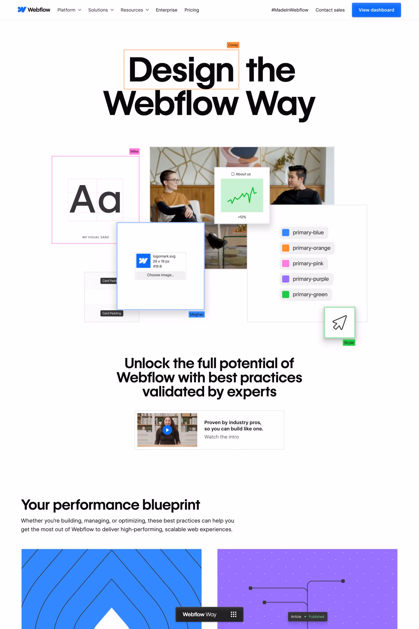 The Webflow Way desktop screenshot