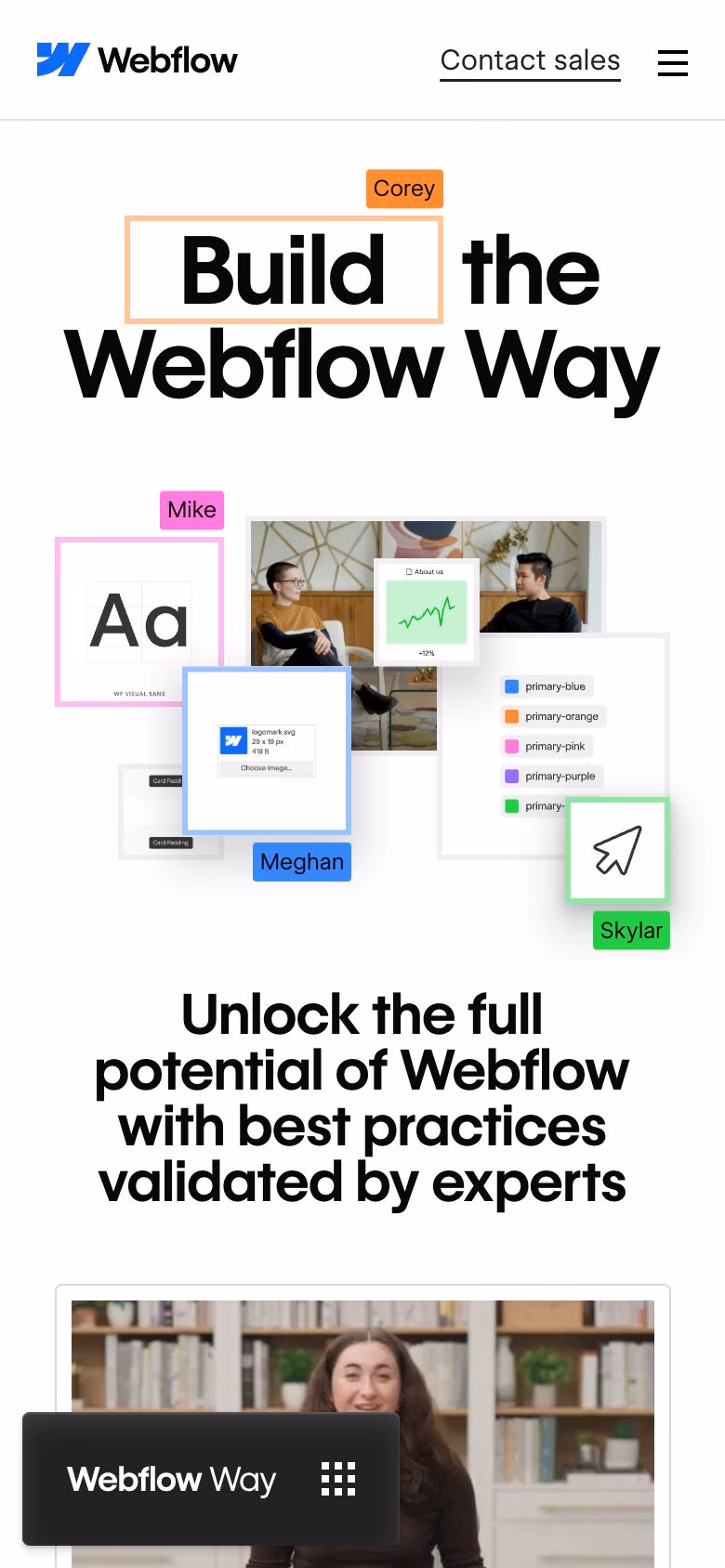 The Webflow Way mobile screenshot
