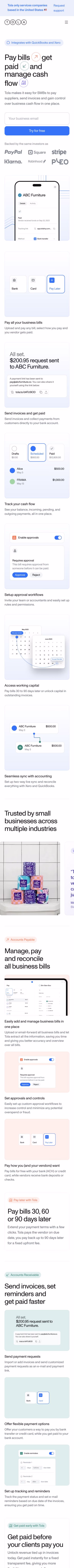 Tola mobile screenshot