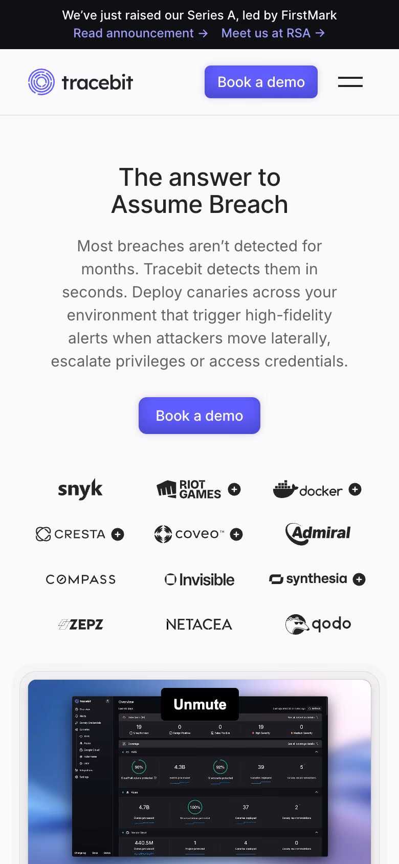 Tracebit mobile screenshot