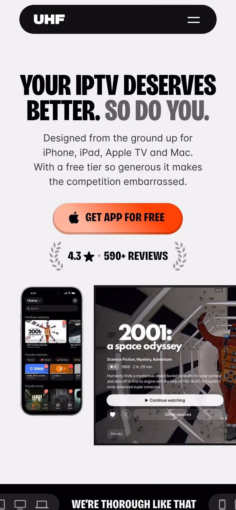 UHF mobile screenshot