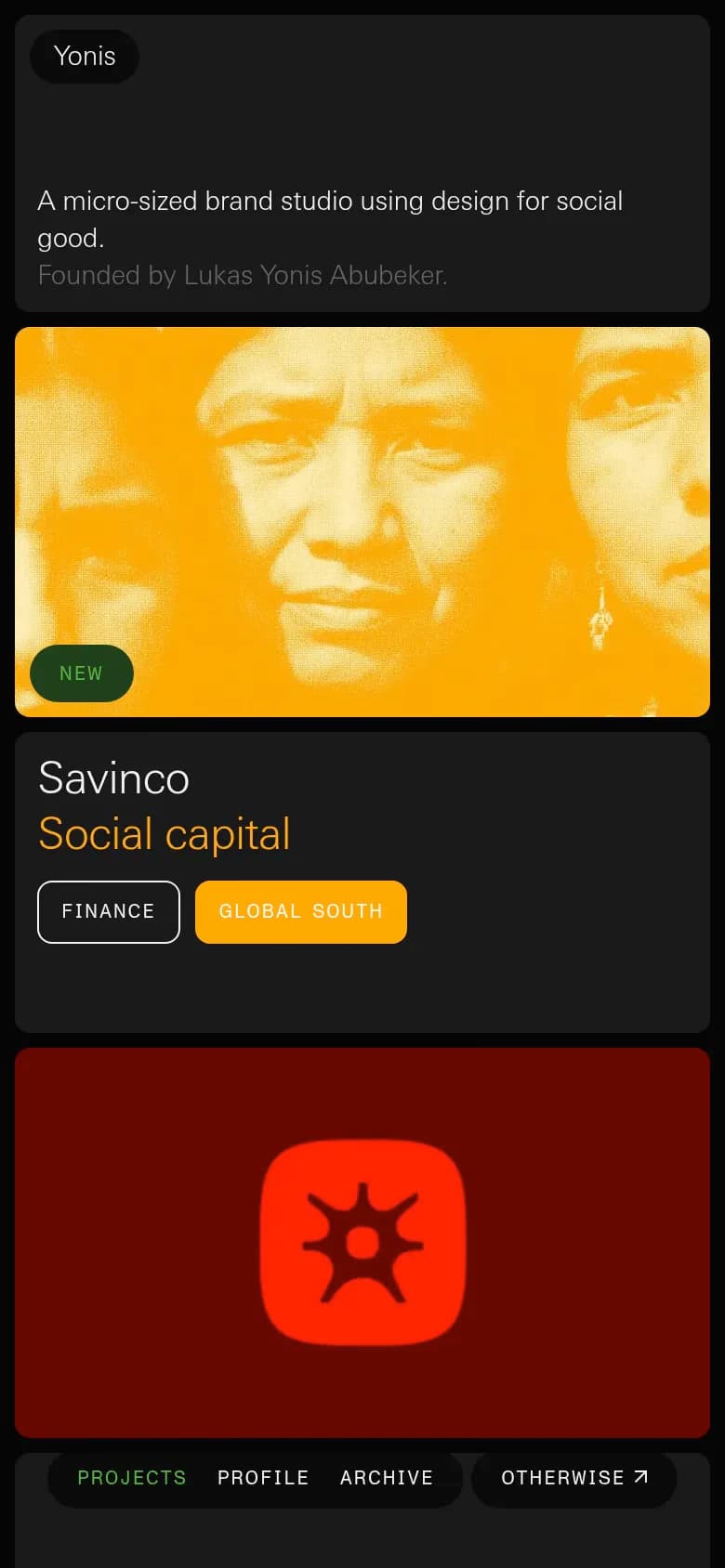 Yonis mobile screenshot