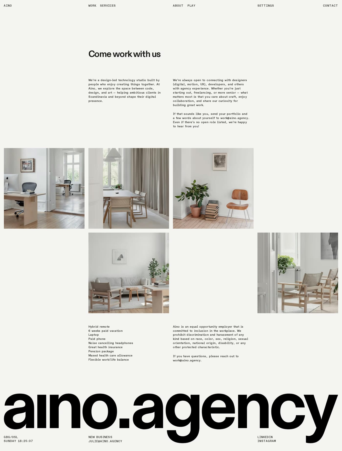 Aino careers page