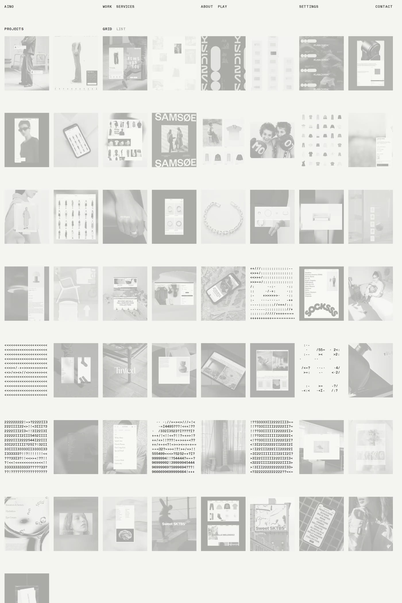 Aino work page