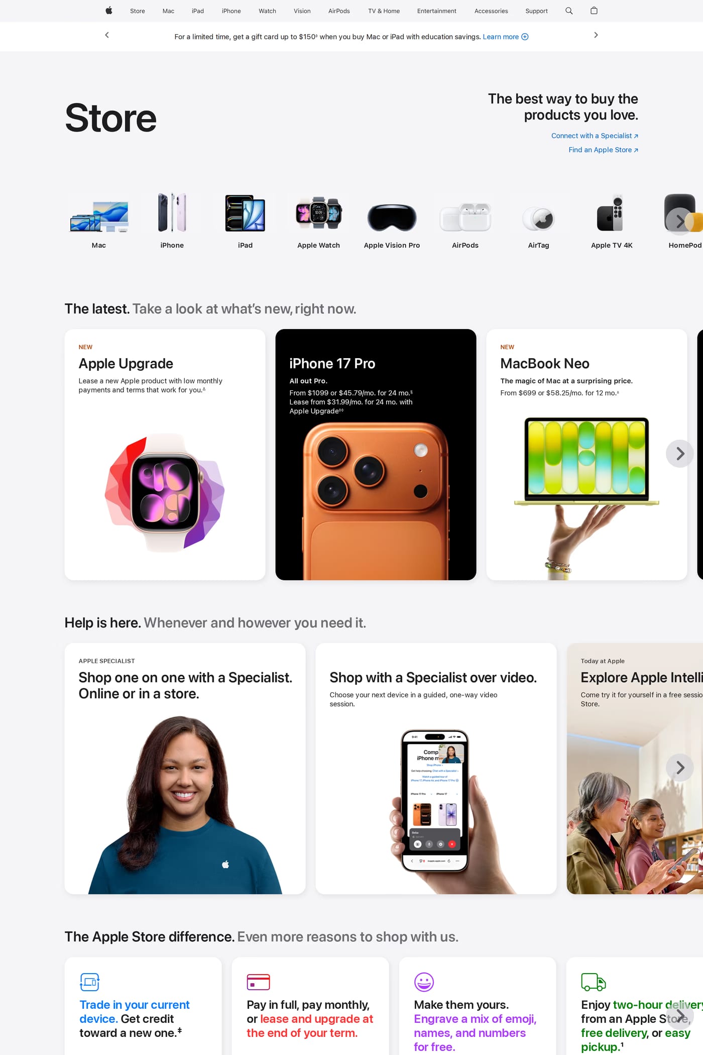 AirPods Pro 3 product listing page