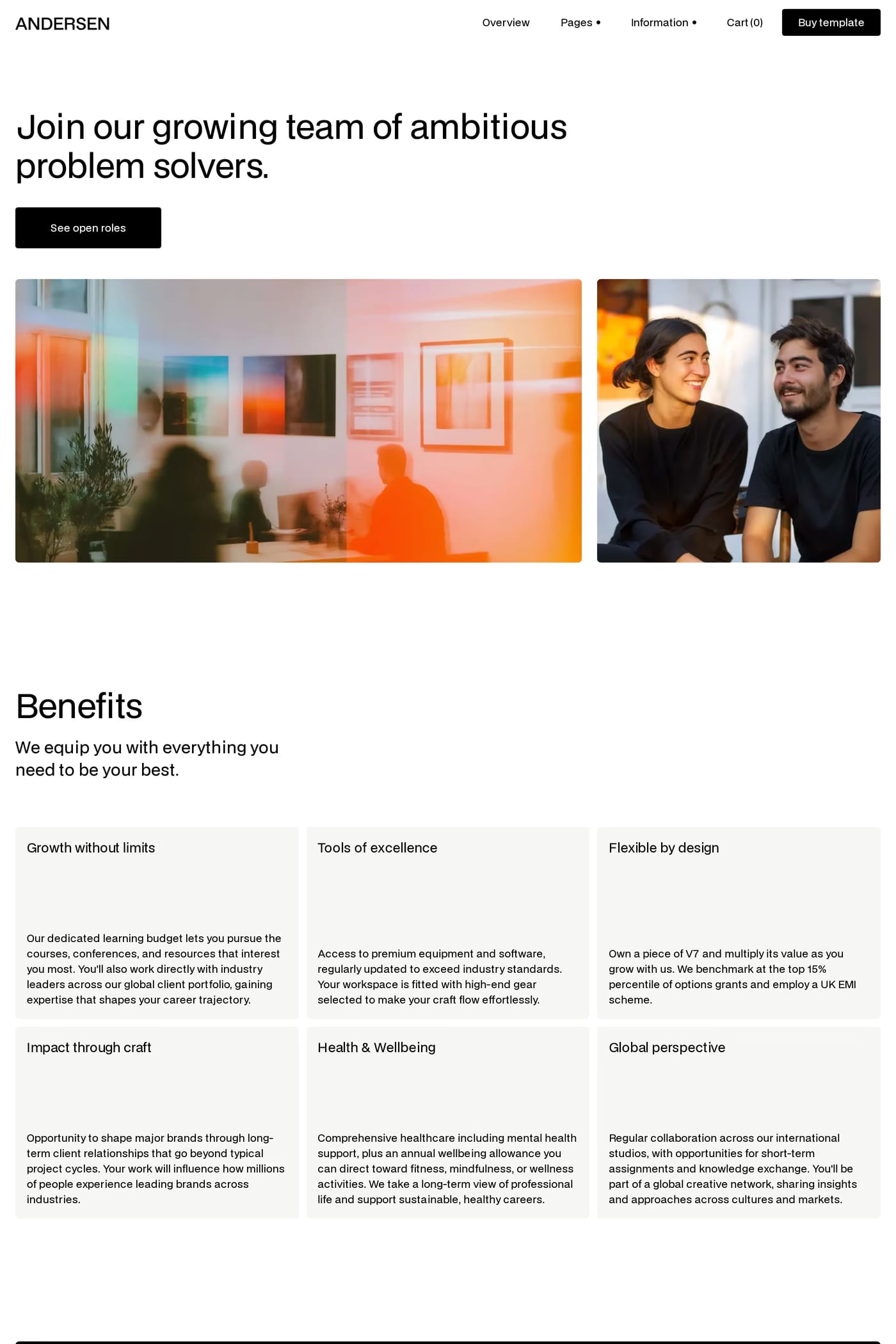 Andersen — screenshot of the careers page