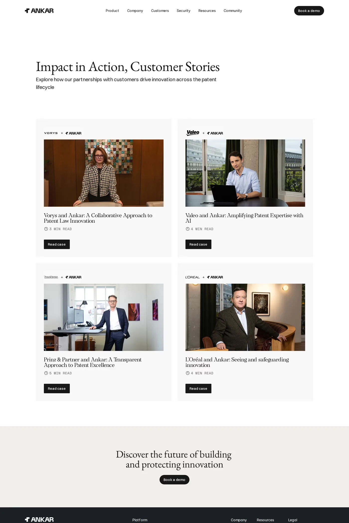 Ankar AI — screenshot of the case studies page
