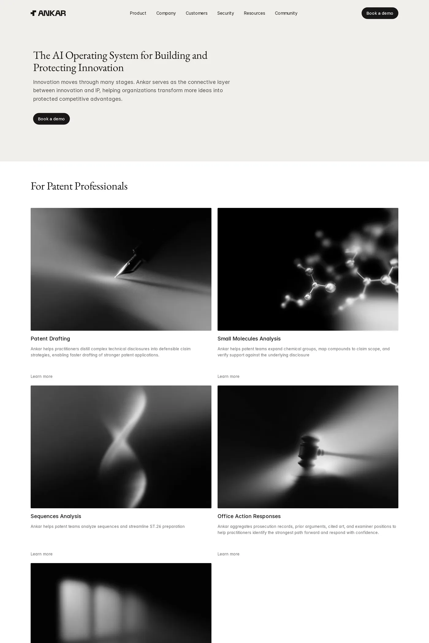Ankar AI — screenshot of the features page