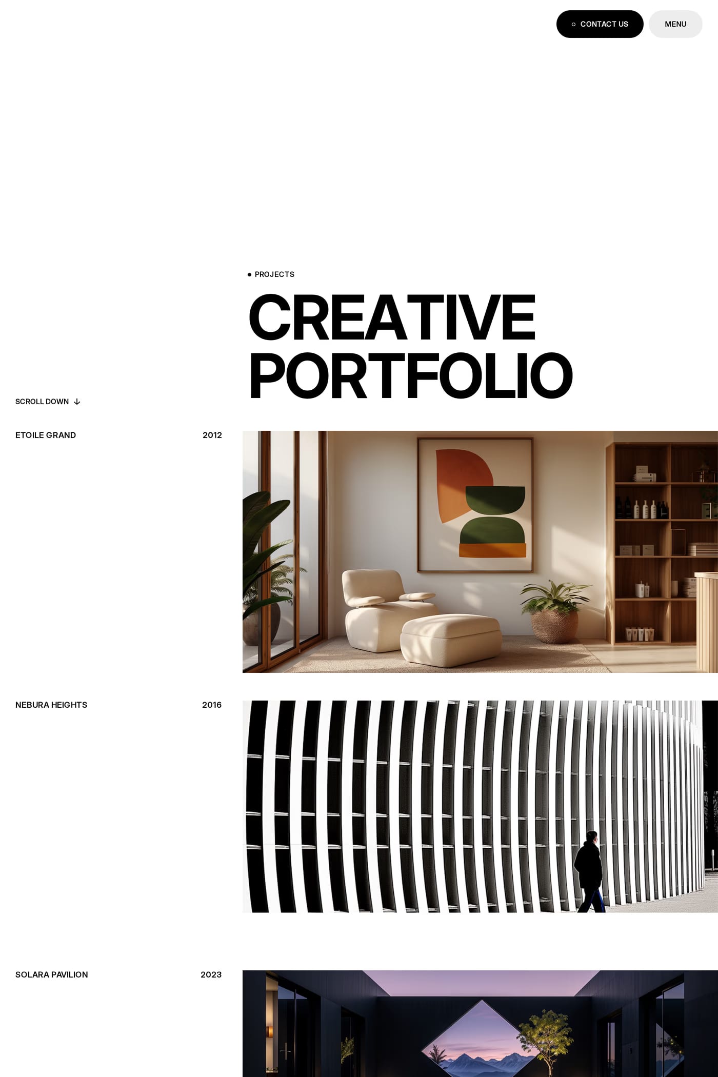 Archform — screenshot of the work page