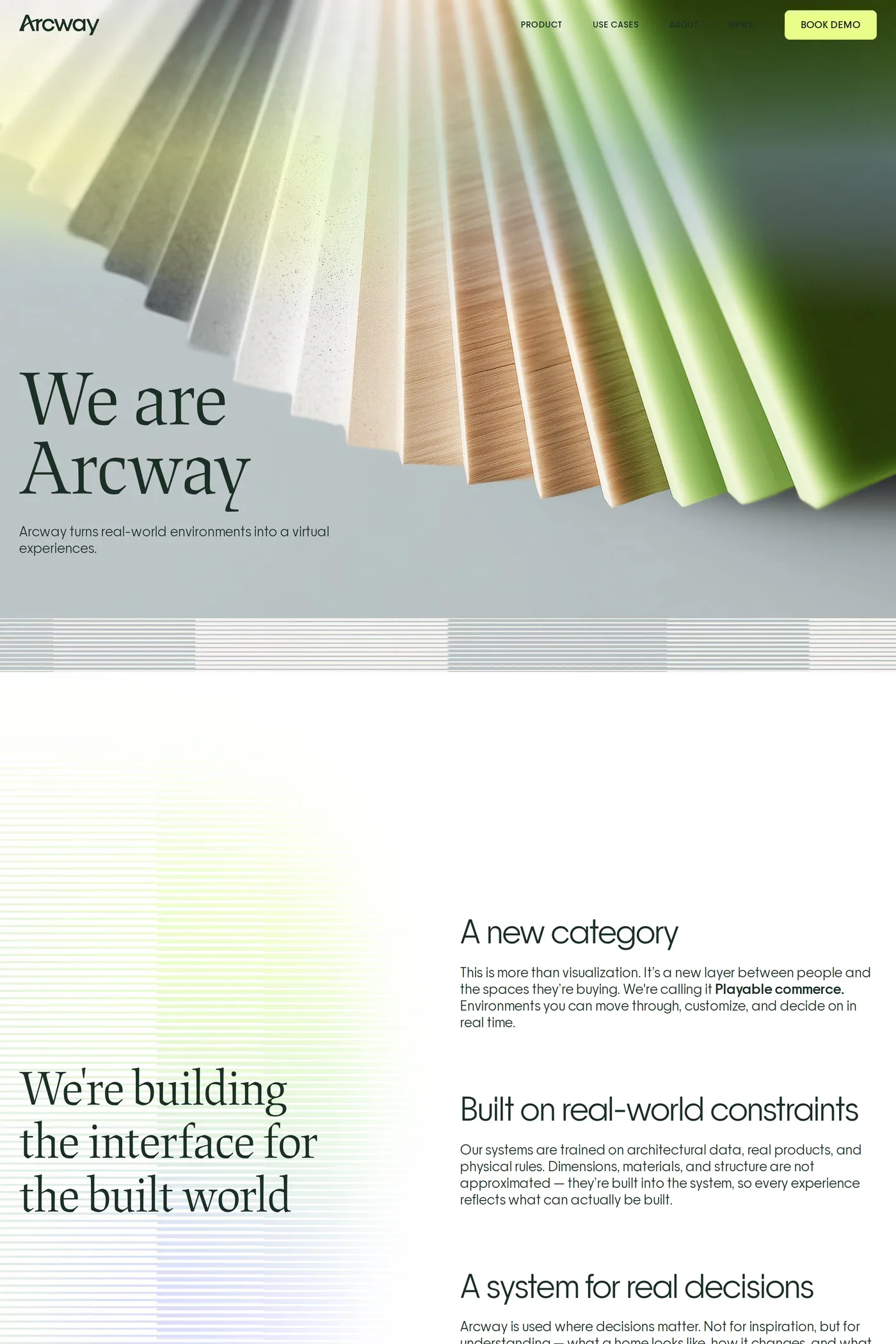 Arcway — screenshot of the about page