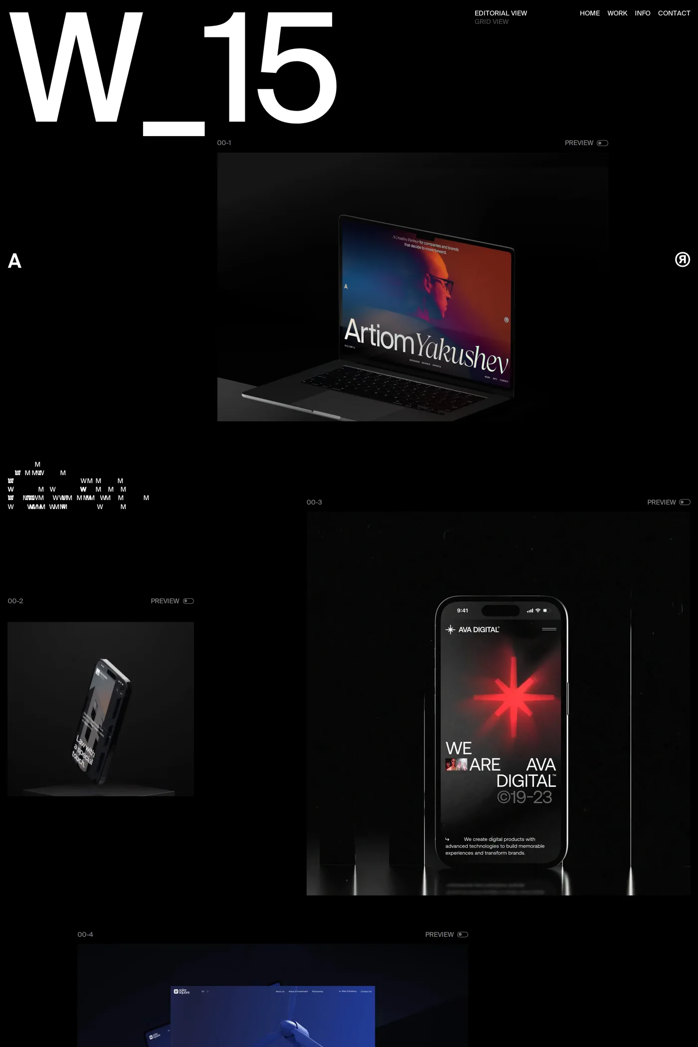 Artiom Yakushev — screenshot of the work page