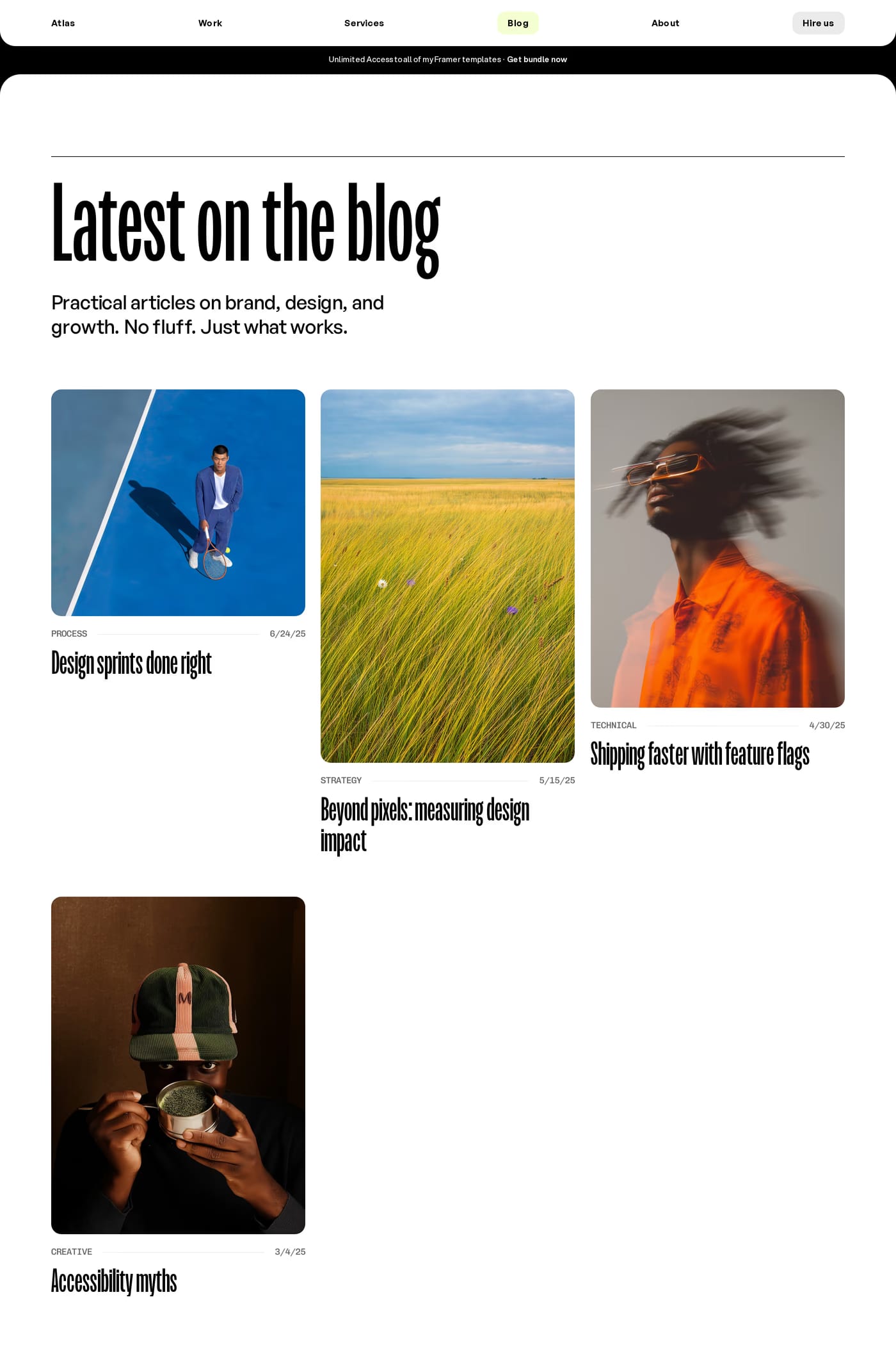 Atlas Studio blog page