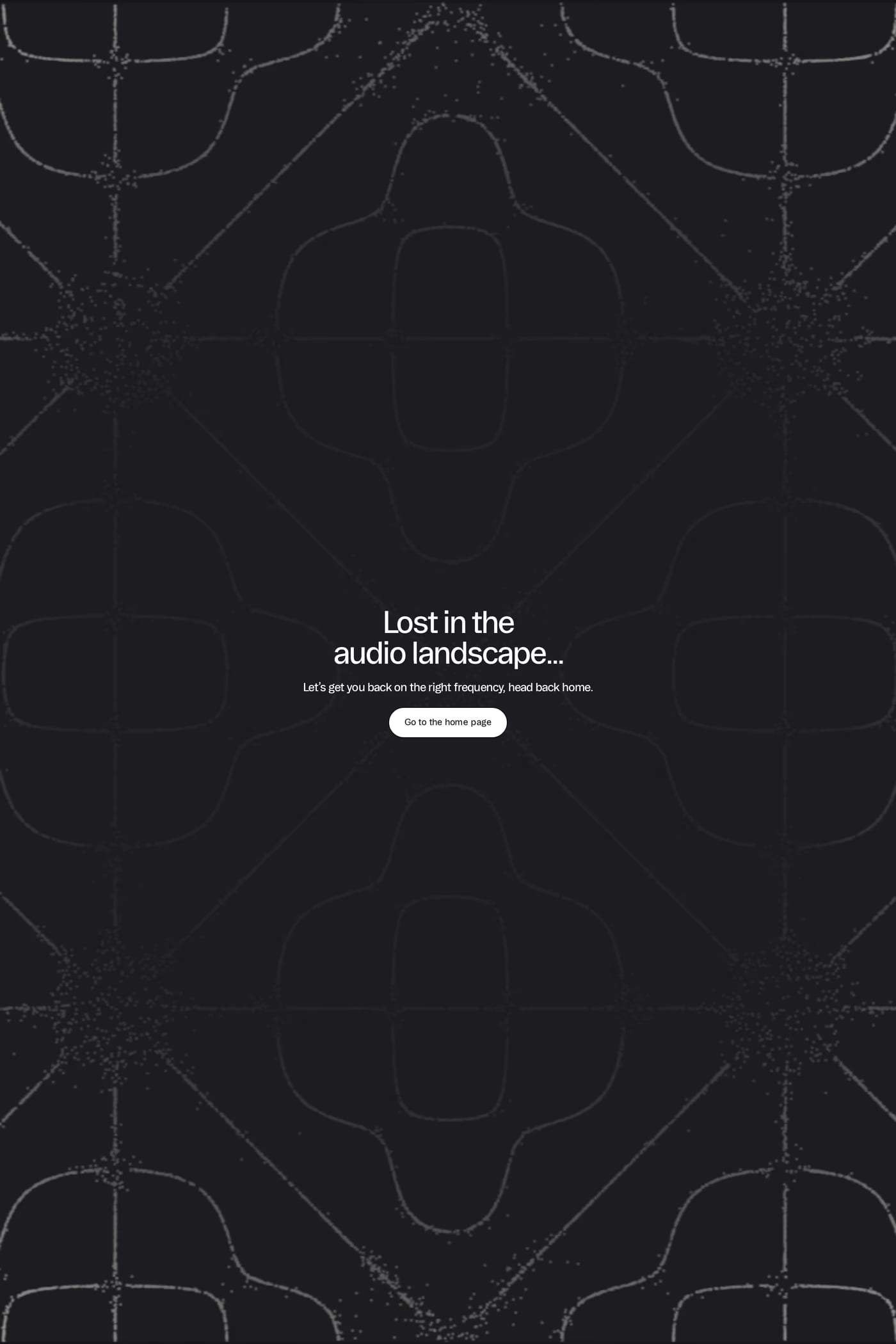 Audion — screenshot of the 404 page