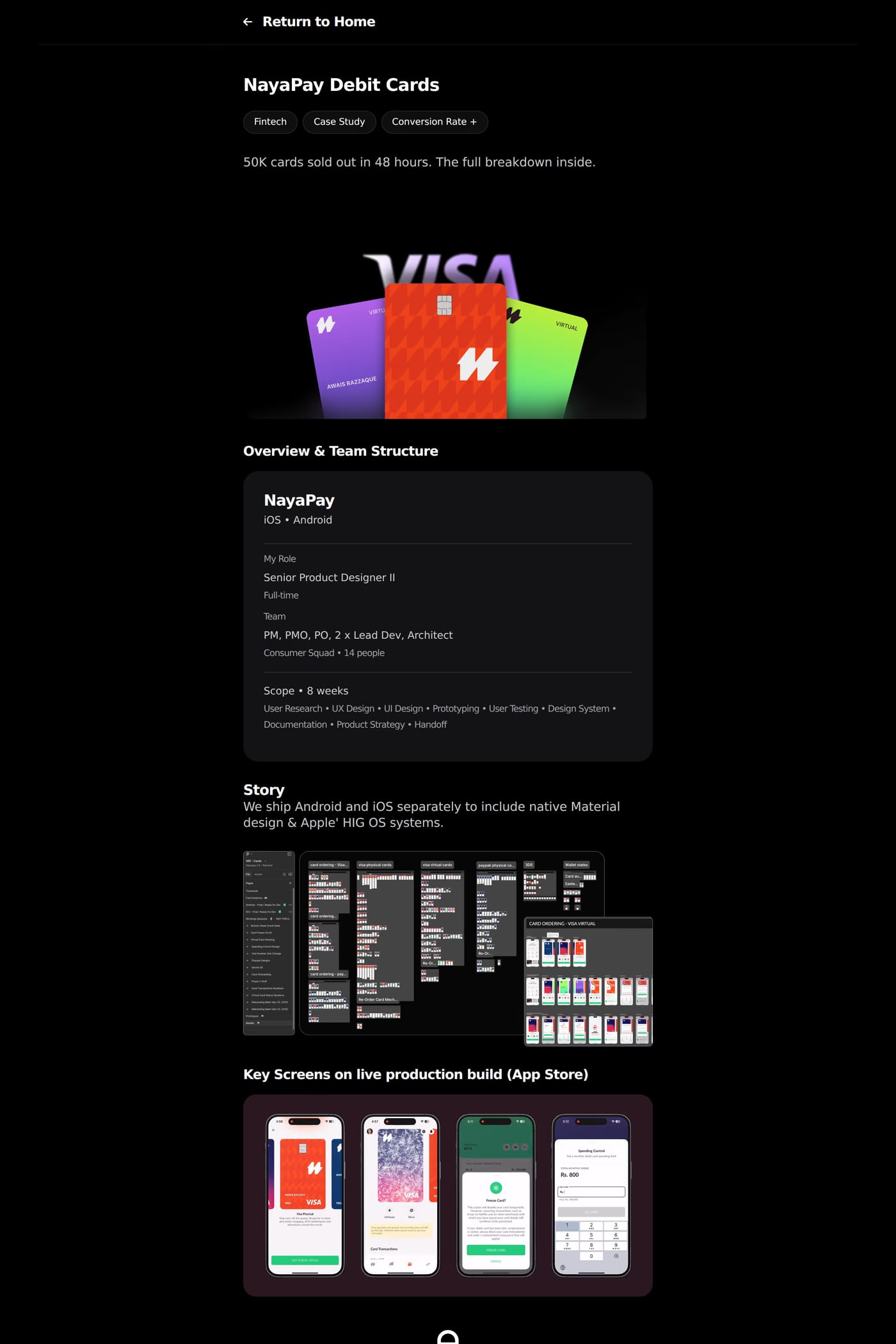 Awais Razzaque — screenshot of the case studies page