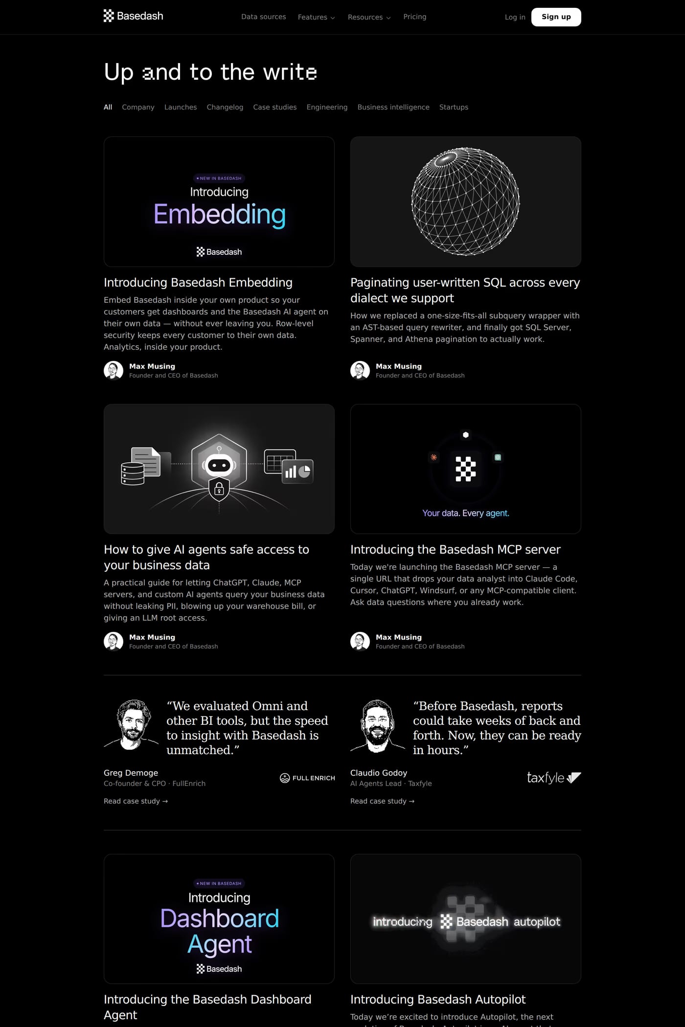 Basedash blog page