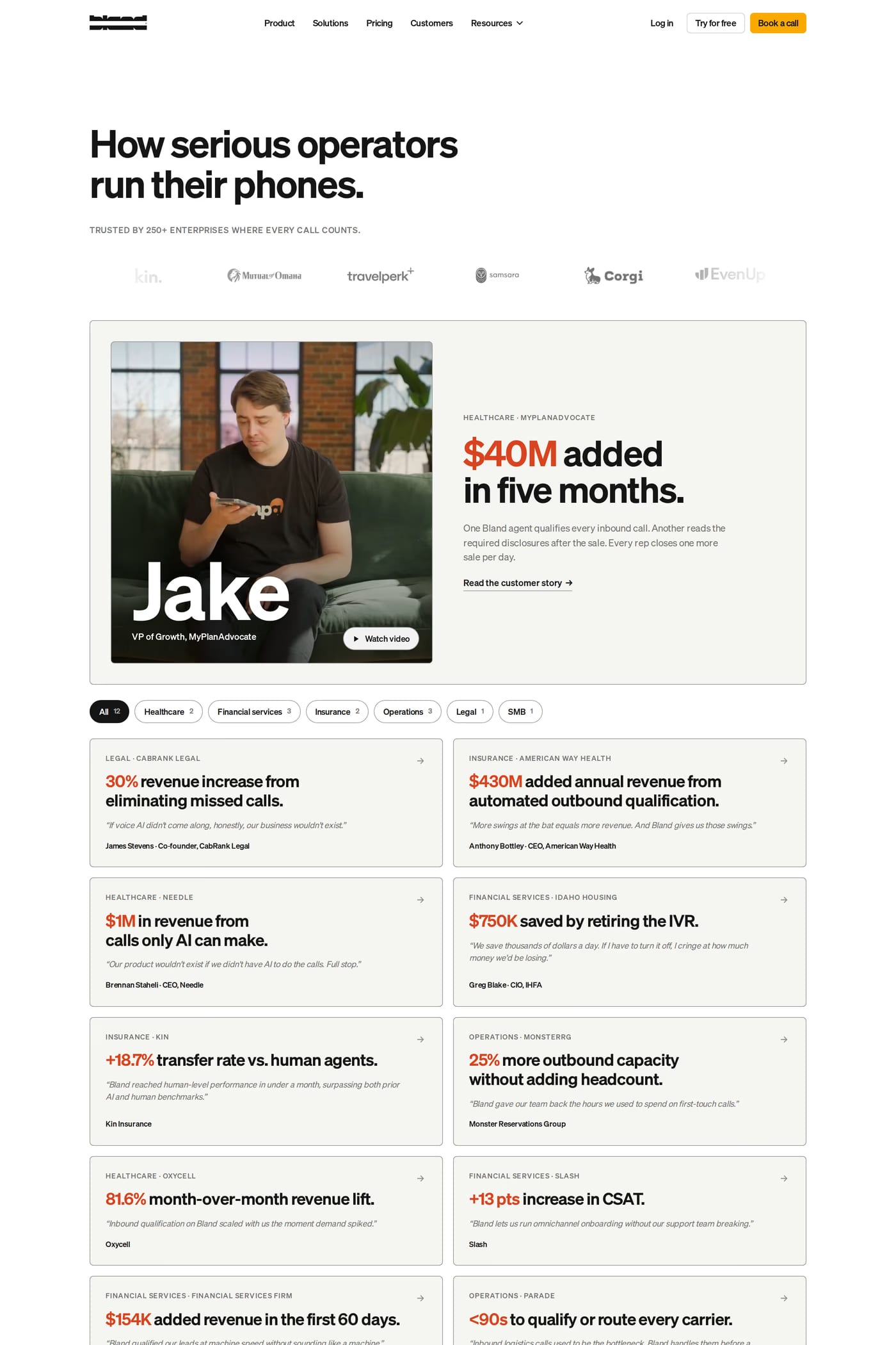Bland AI work page
