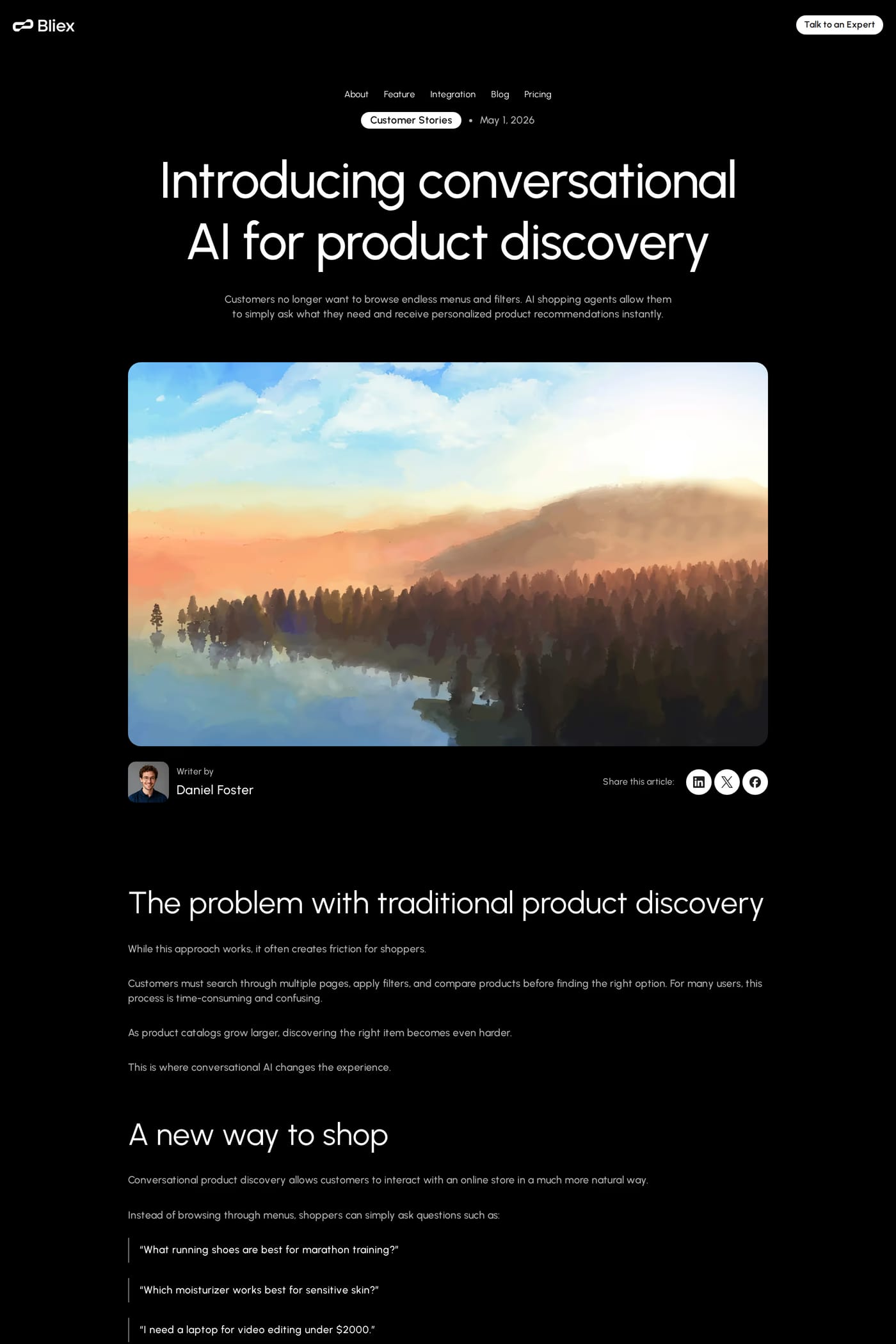 Bliex blog page