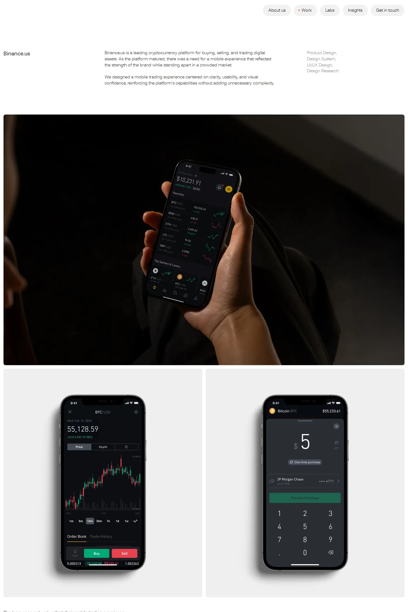 Caliper Studios — screenshot of the case studies page