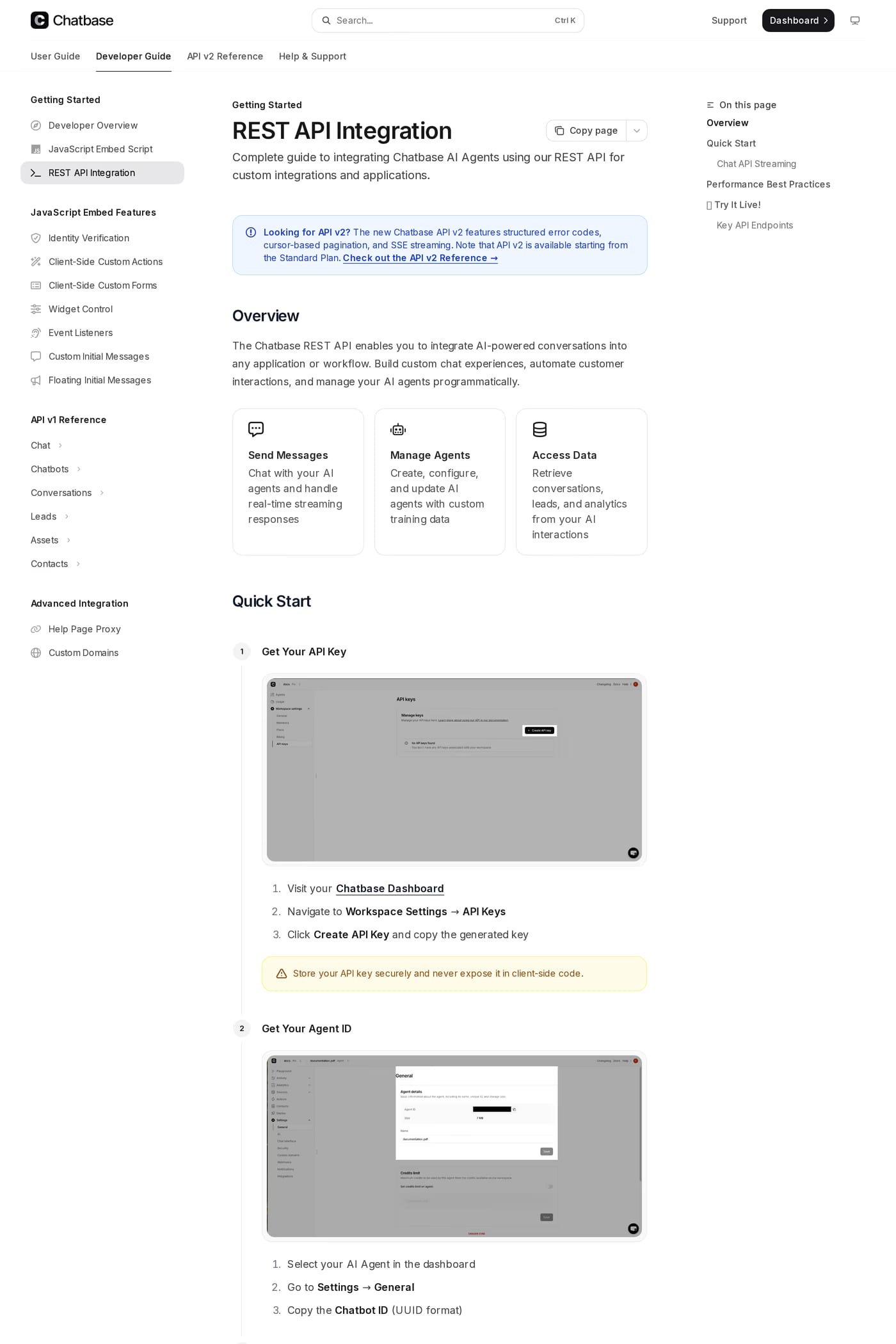 Chatbase docs page