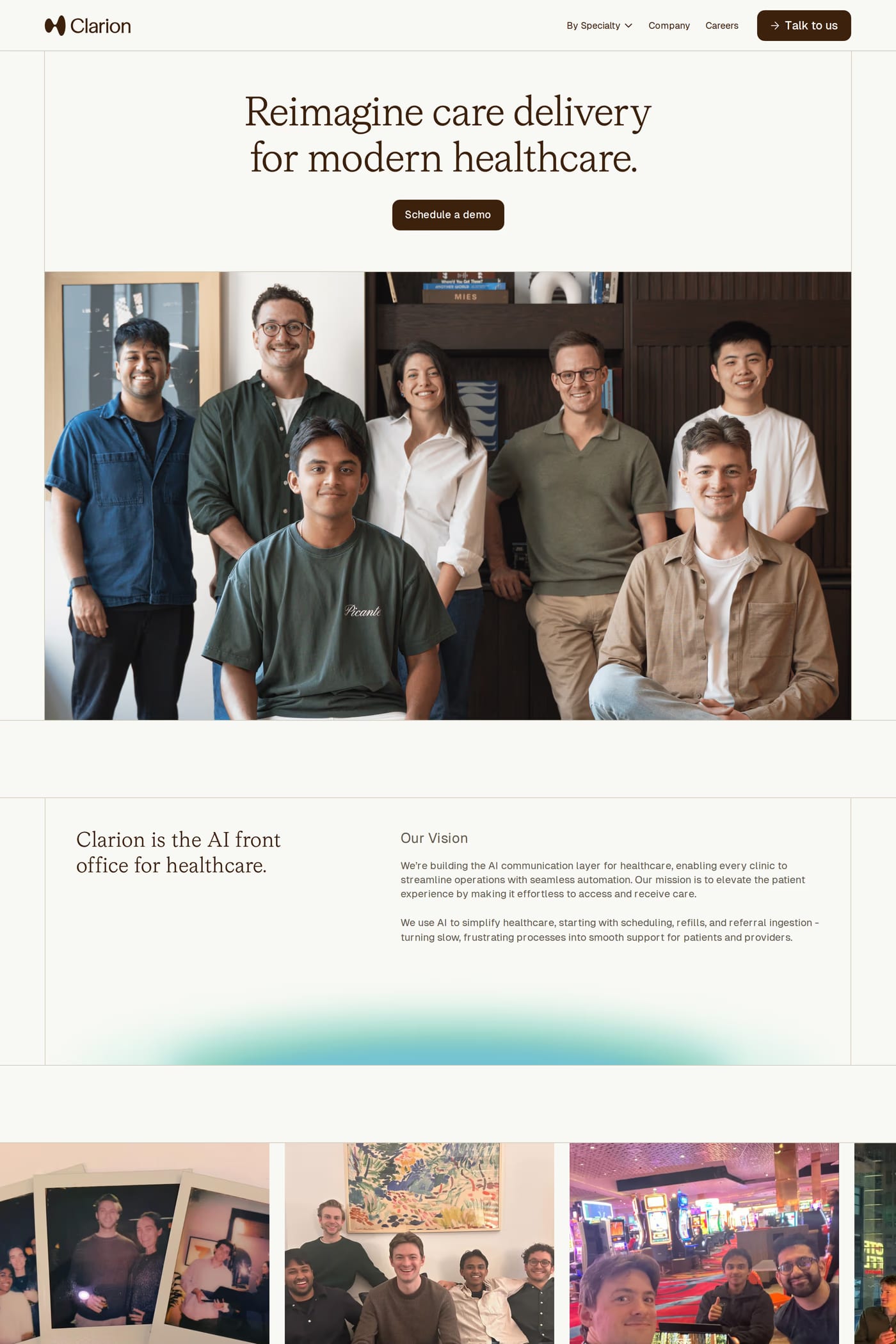 Clarion about page
