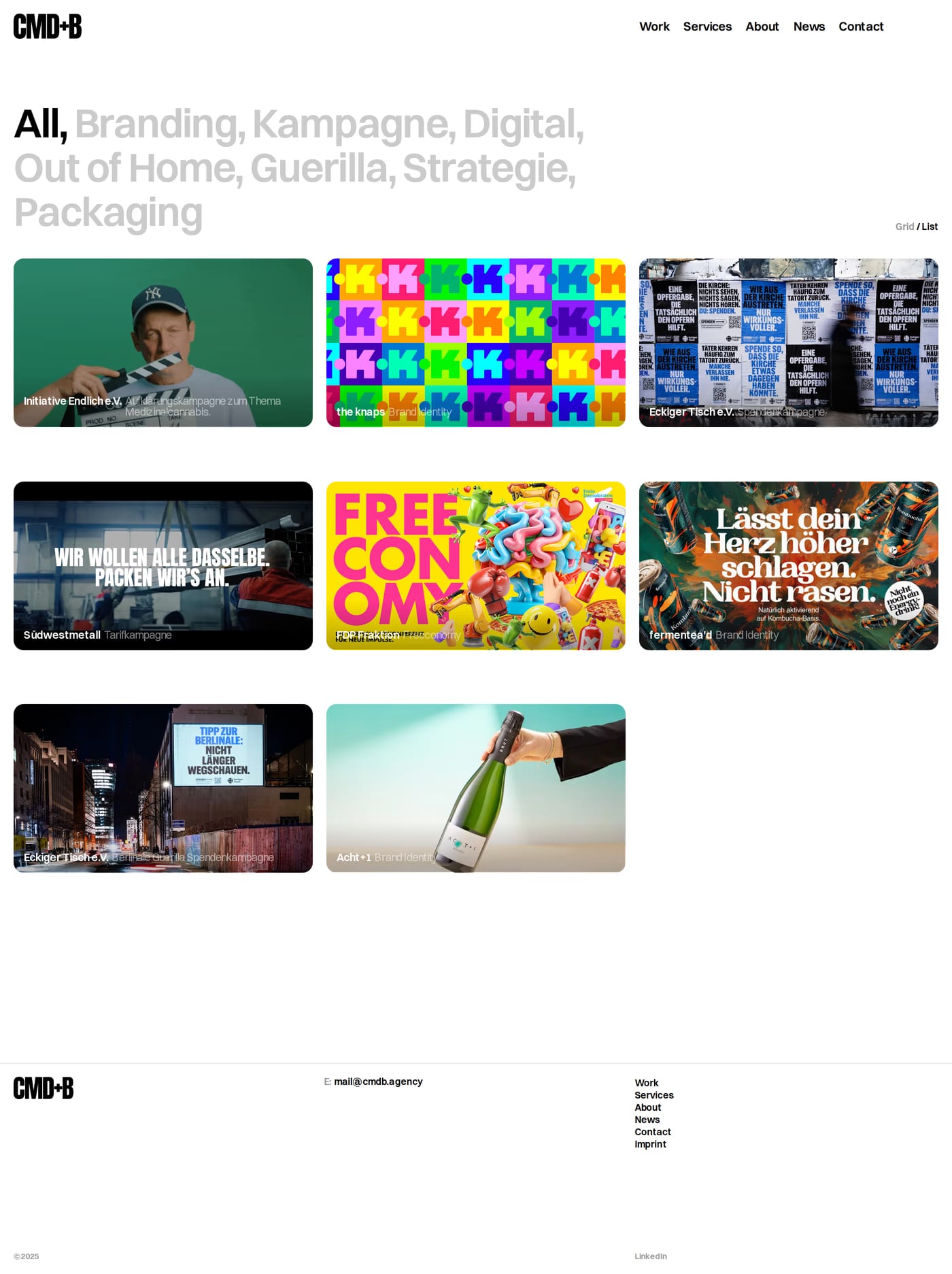 CMD+B — screenshot of the work page