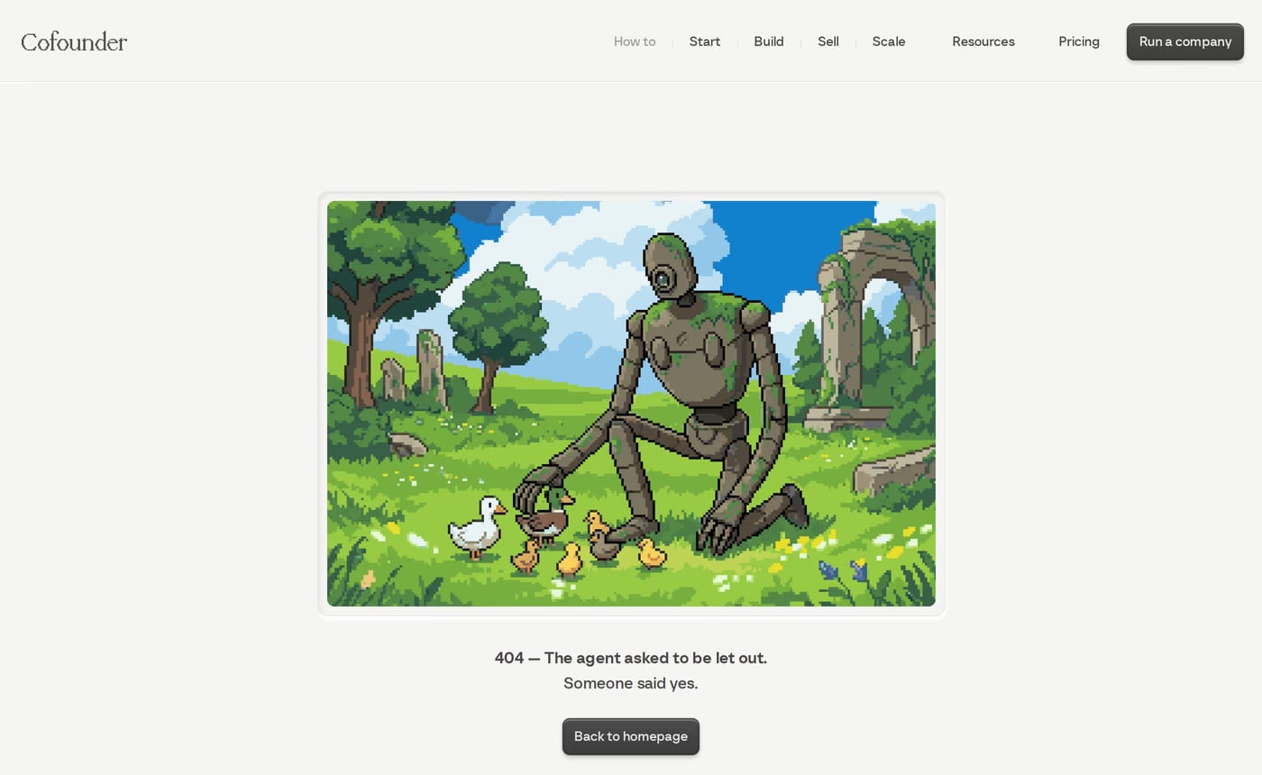 Cofounder 404 page