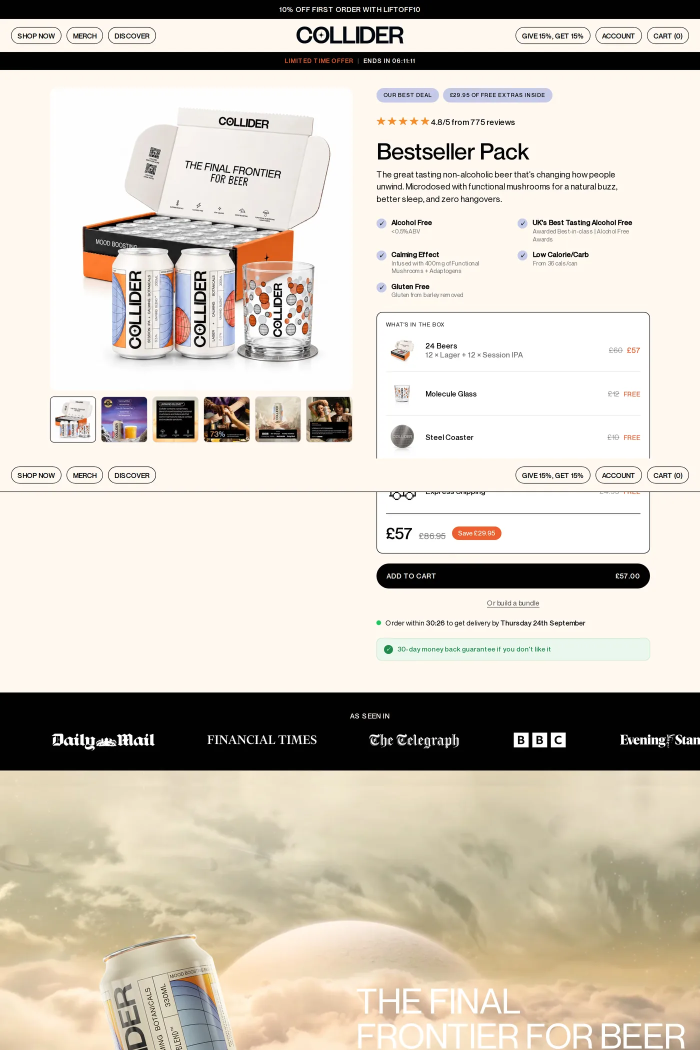 Collider — screenshot of the pricing page