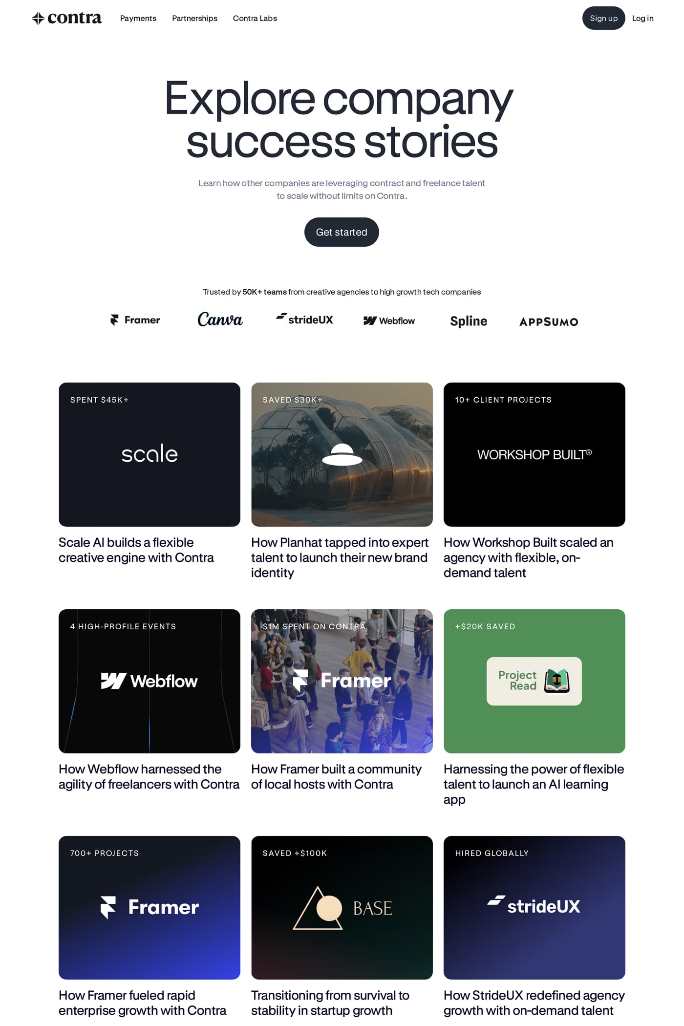 Contra case studies page
