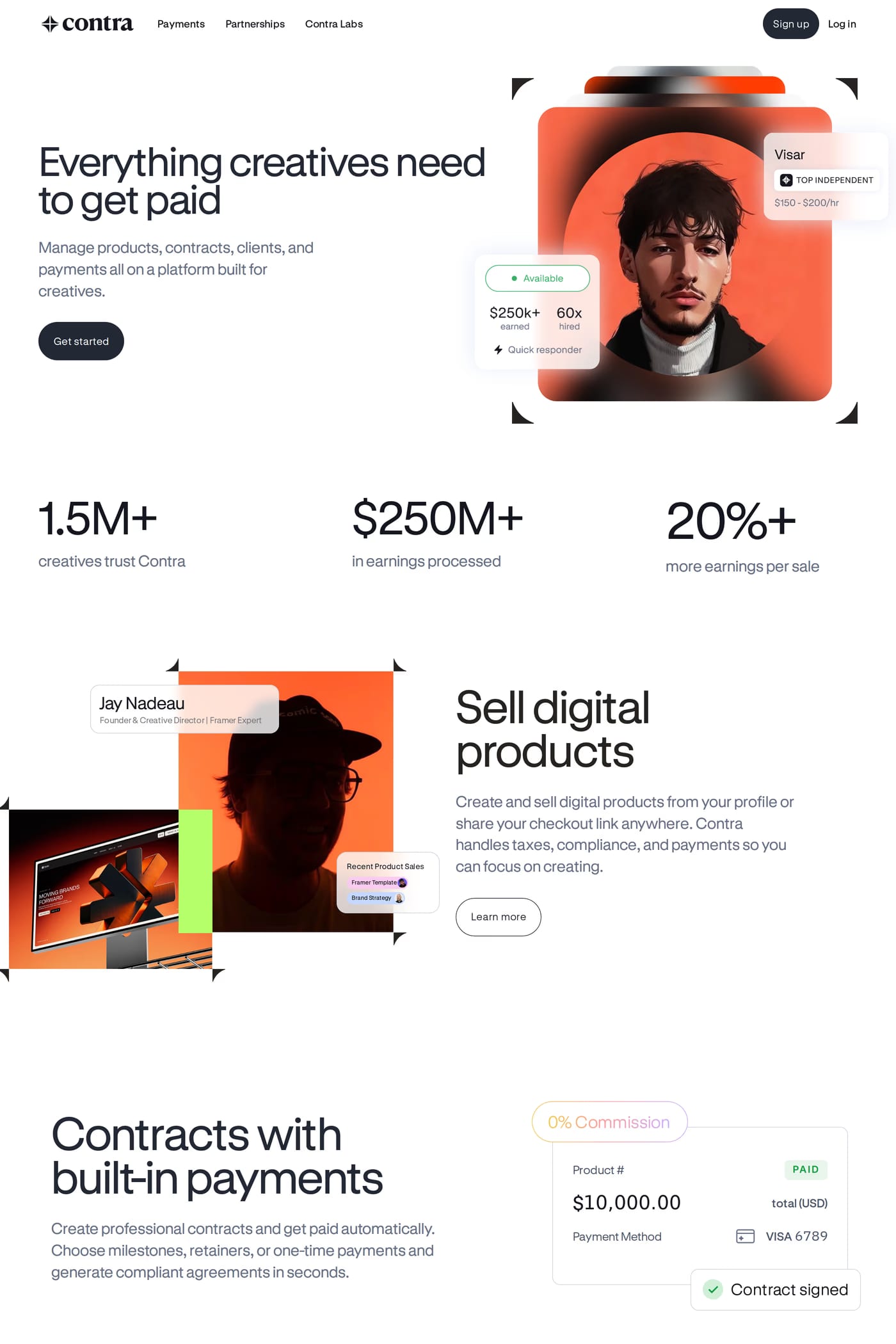 Contra features page