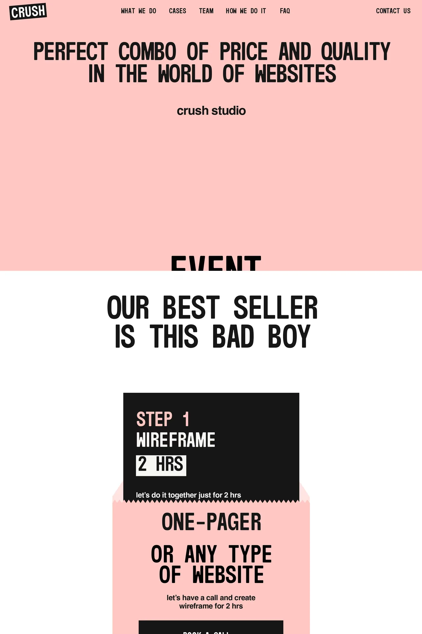 CRUSH STUDIO — screenshot of the about page