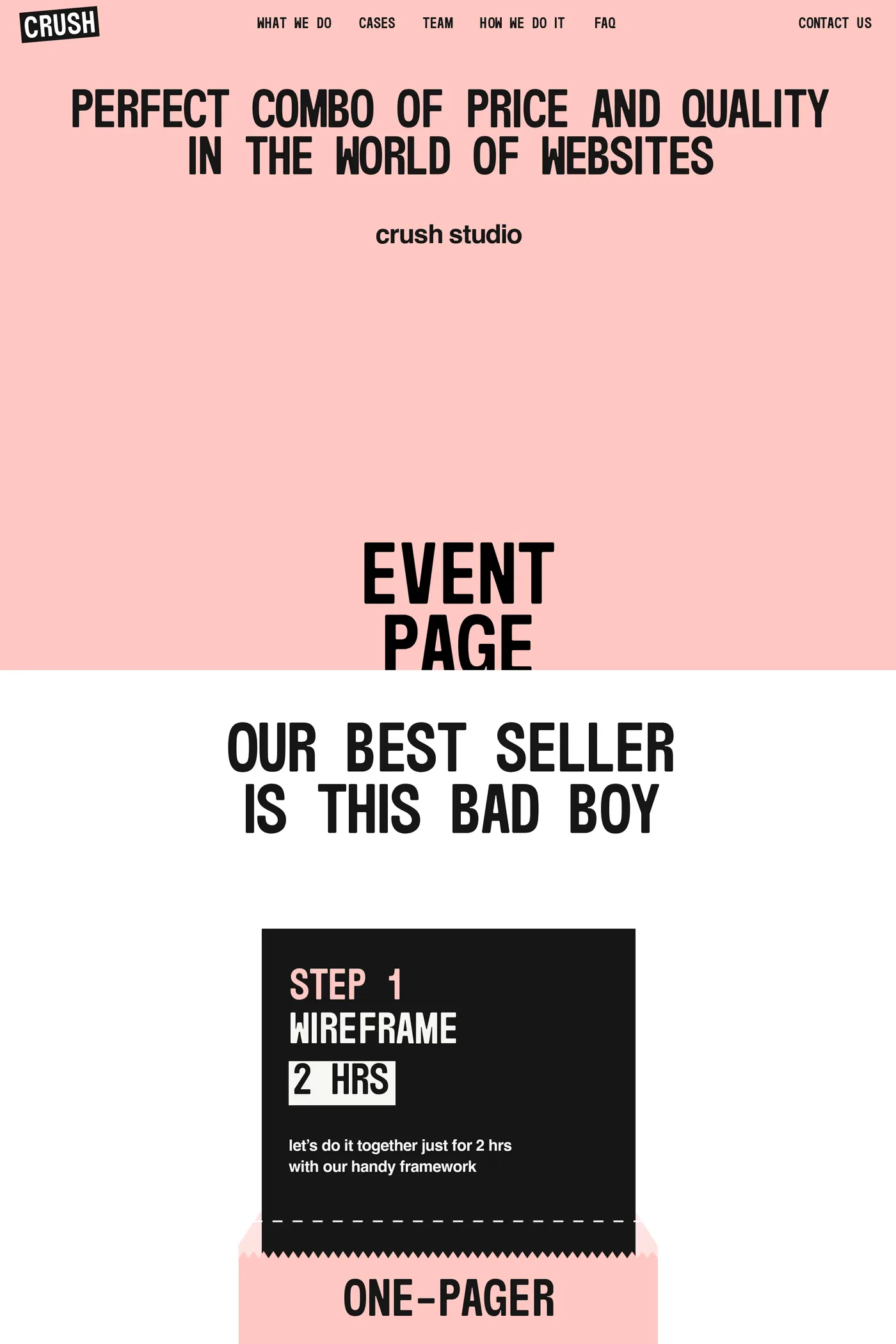 CRUSH STUDIO — screenshot of the work page